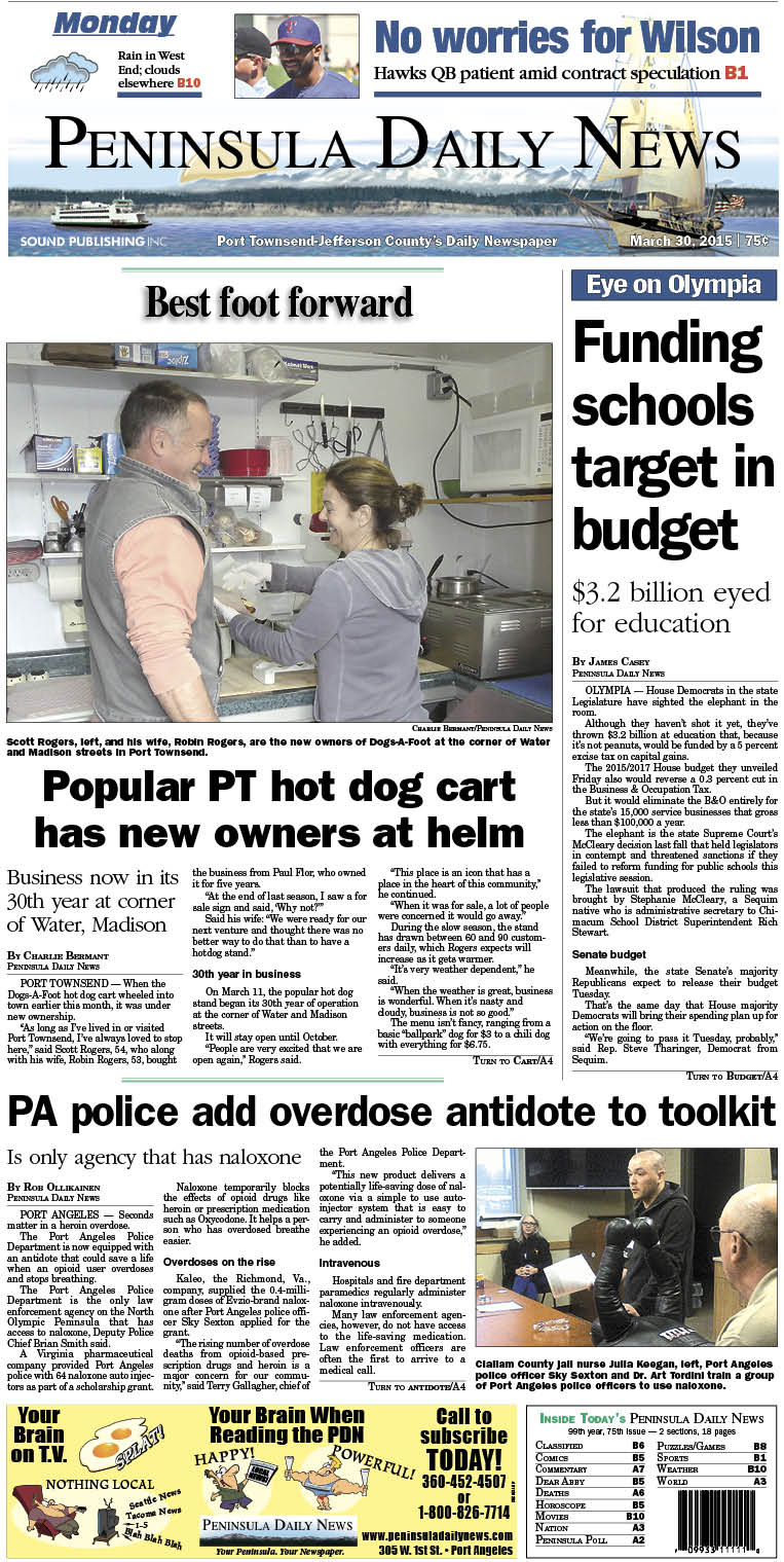 Today's front page for Jefferson County. There's more inside that isn't online! ()