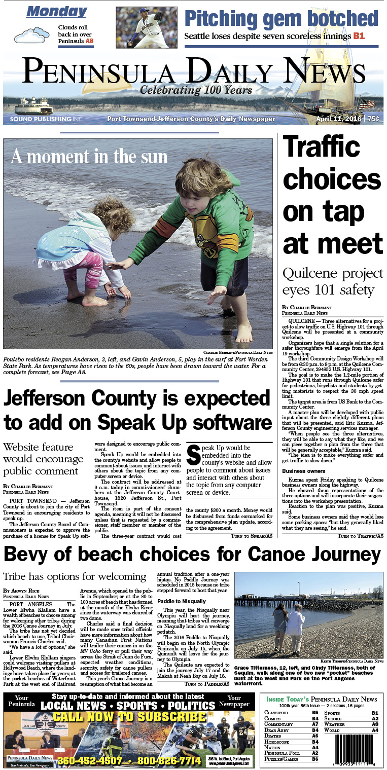 Today's front page tailored for the PDN's readers in Jefferson County. There's more inside that isn't online! ()