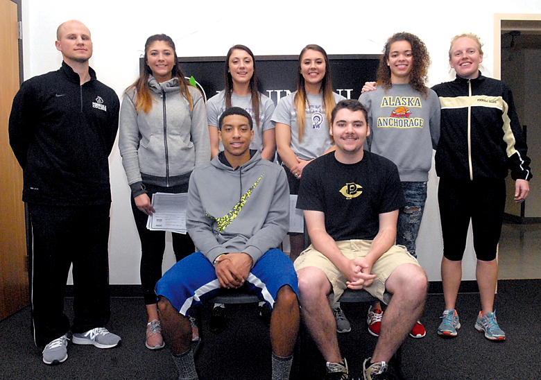 Peninsula College basketball coaches Mitch Freeman