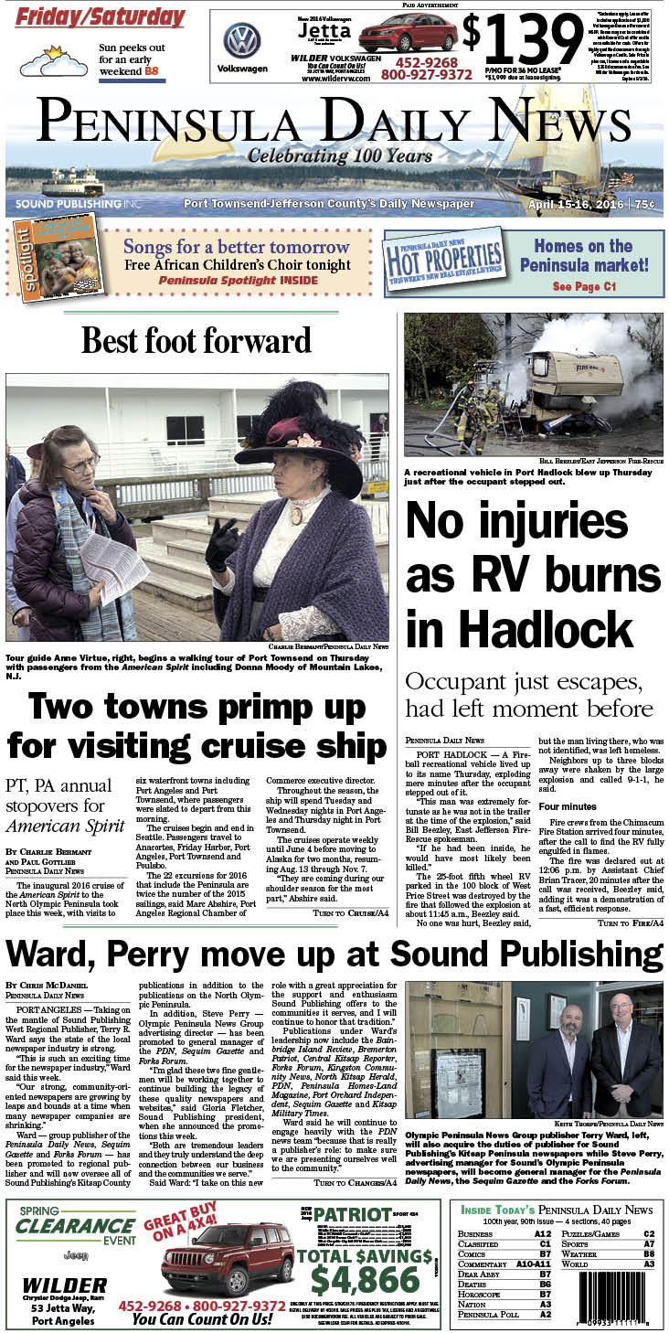 Today's front page tailored for the PDN's readers in Jefferson County. There's more inside that isn't online! ()