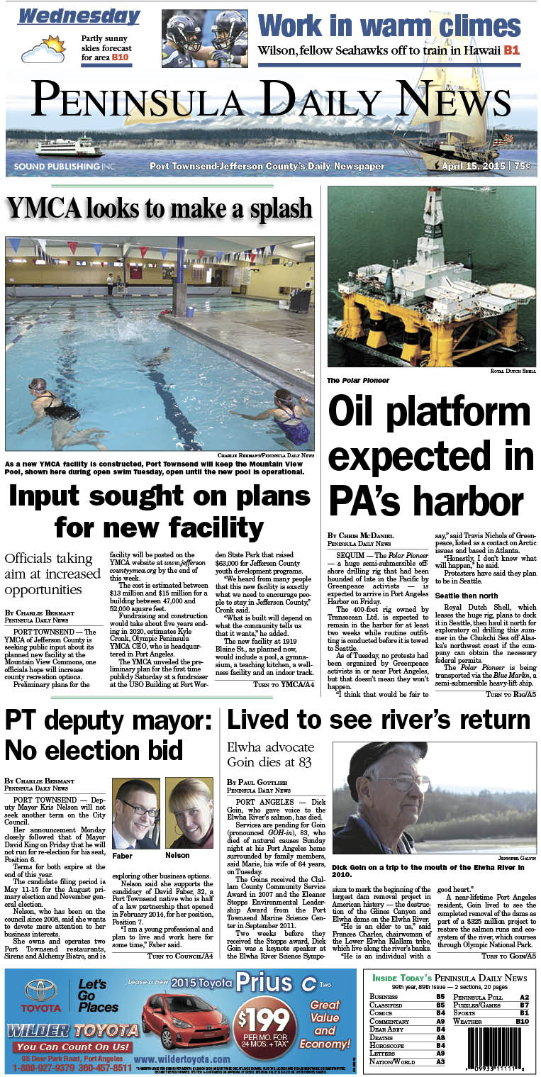 Today's front page tailored for the PDN's Jefferson County edition. There's more inside that isn't online! ()