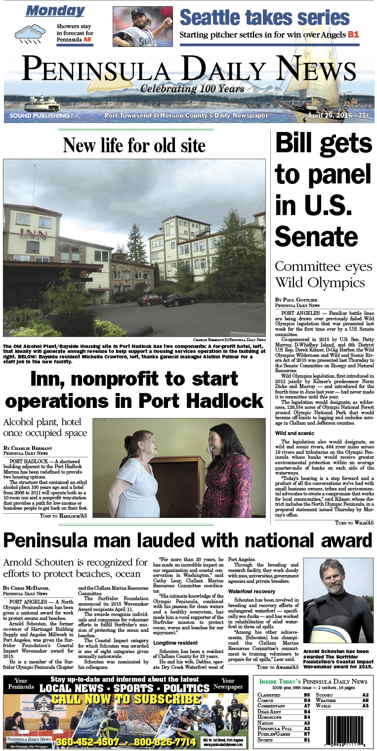 Today's front page tailored for the PDN's readers in Jefferson County. There's more inside that isn't online! ()
