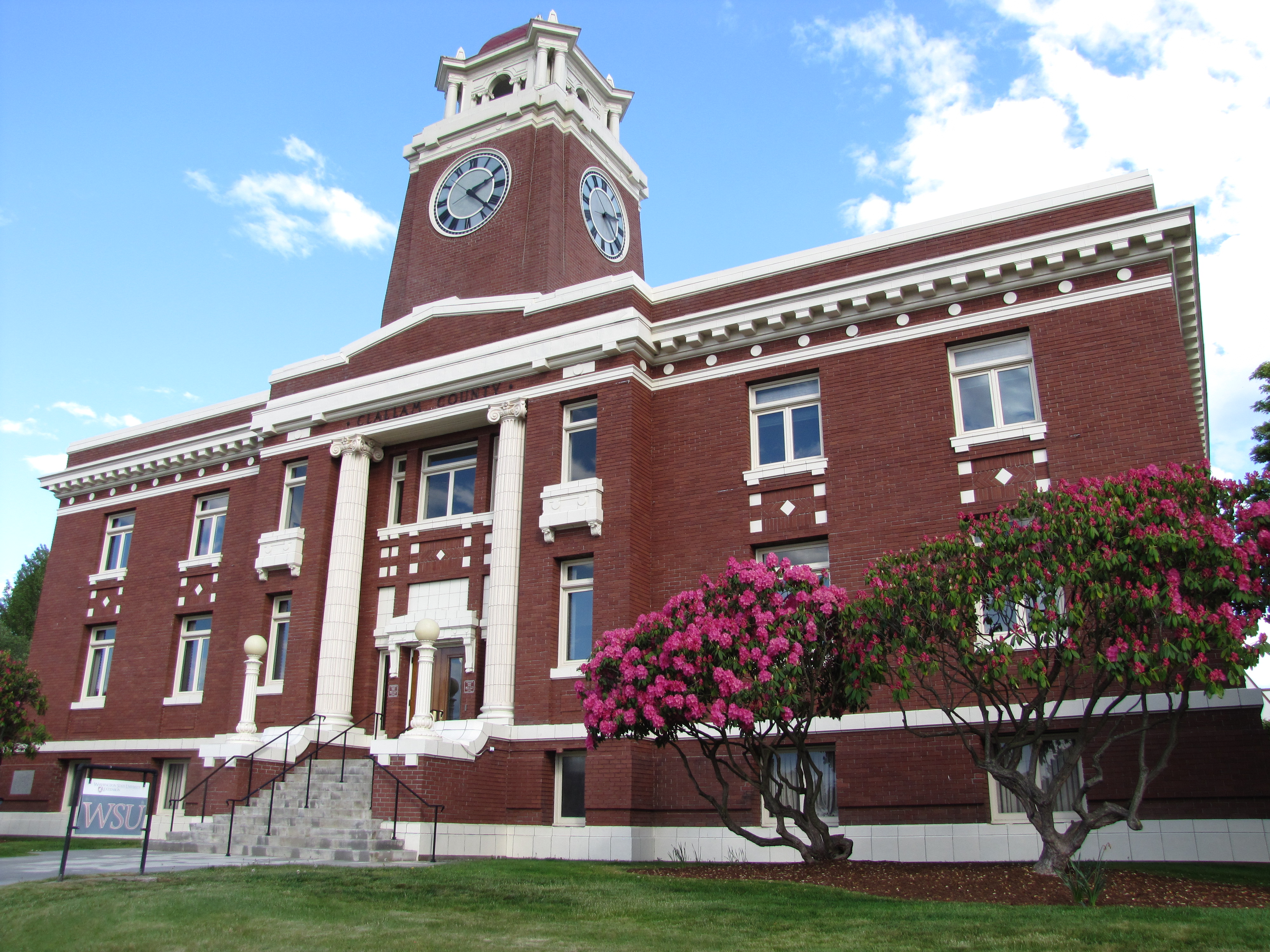 The 136-year-old Clallam County Courthouse clock has been broken for several weeks