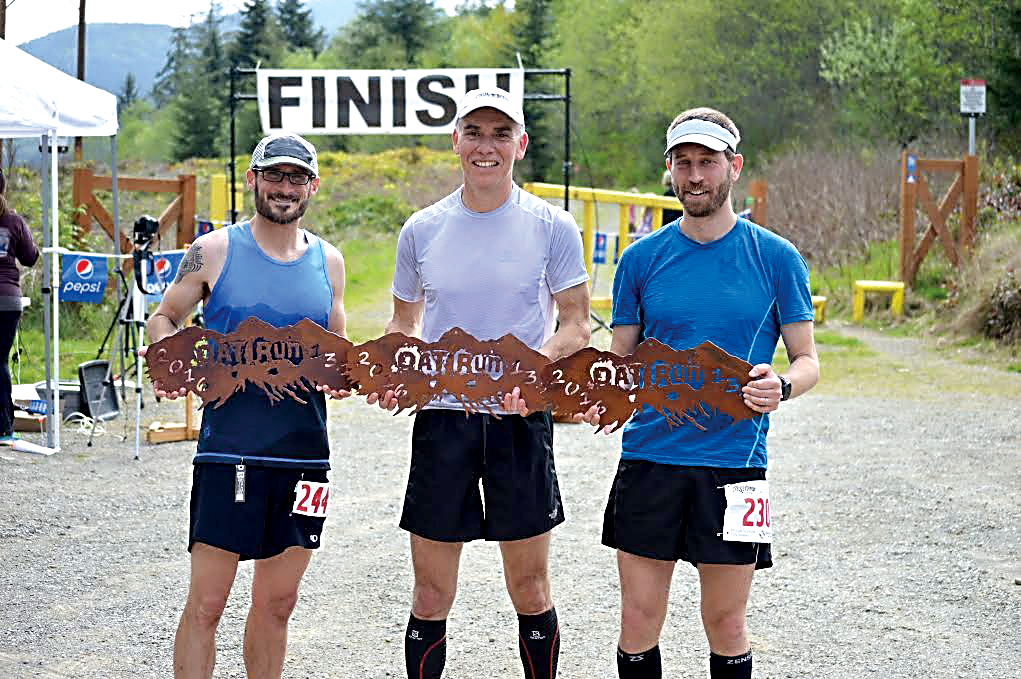The top three overall half-marathon winners from the fourth annual Olympic Adventure Trail Run last month are