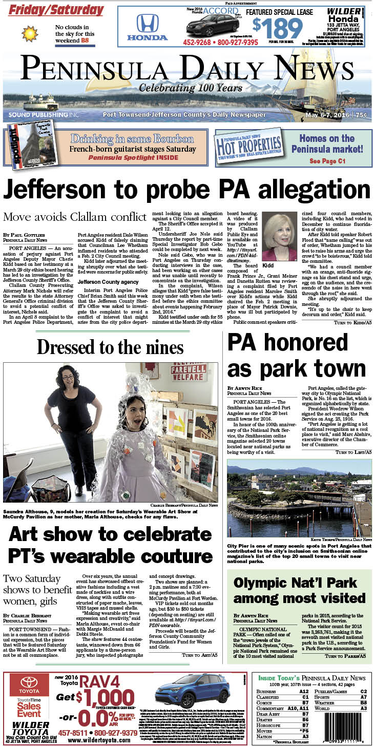 Today's front page tailored for the PDN's readers in Jefferson County. There's more inside that isn't online! ()