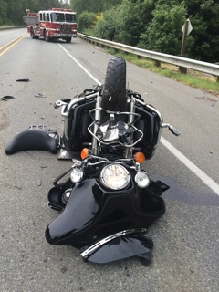 A motorcycle driven by Cecil E. Pierce