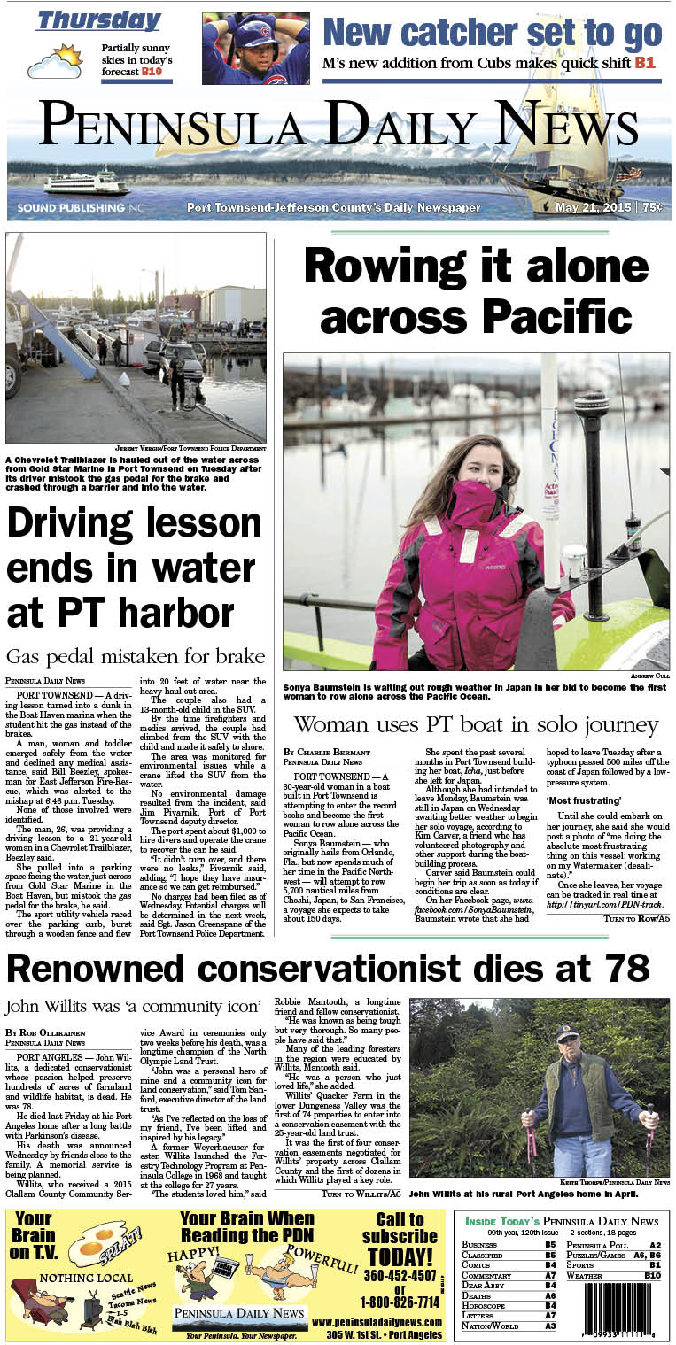 Today's front page tailored for the PDN's Jefferson County readers. There's more inside that isn't online! ()