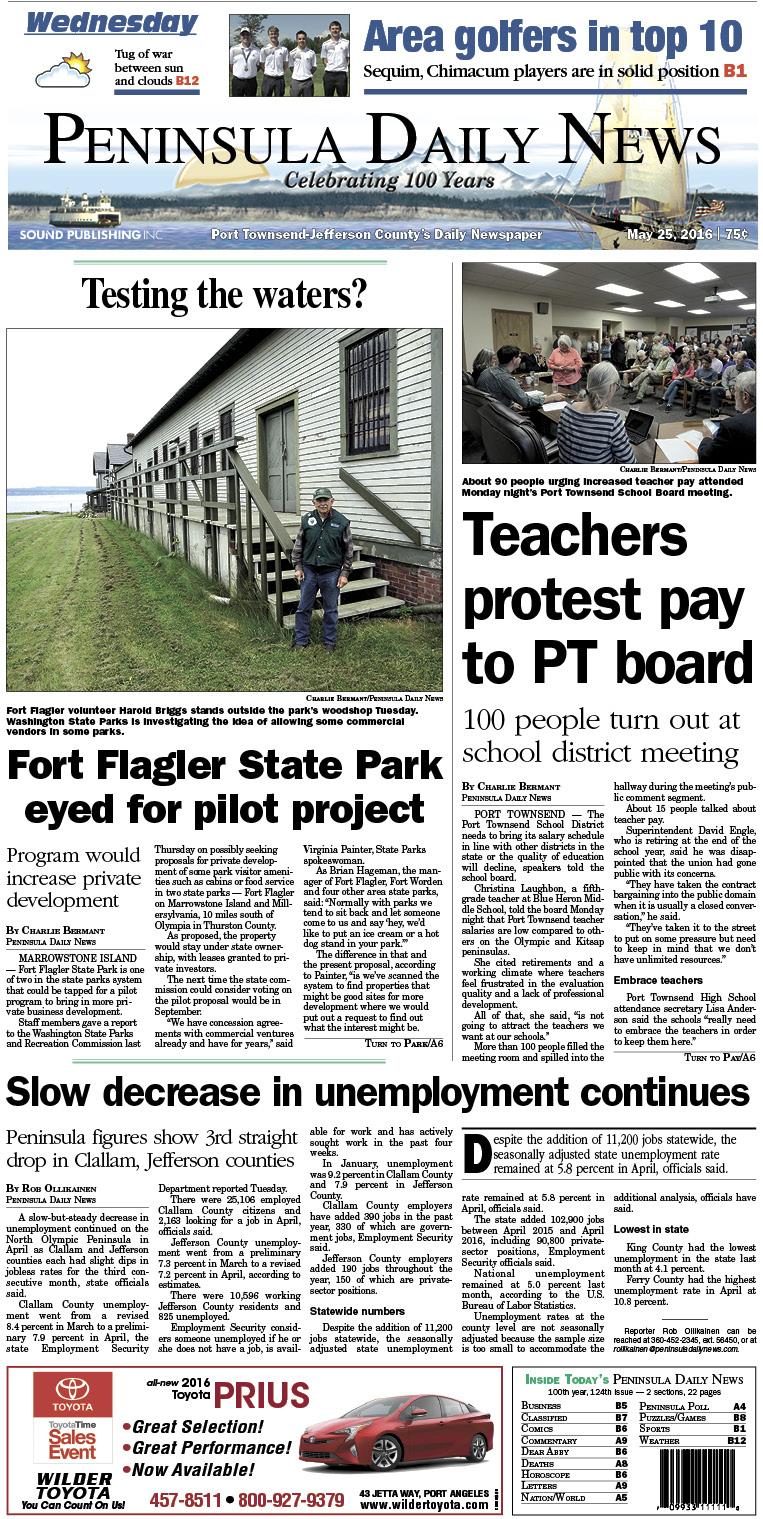 Today's front page tailored for the PDN's readers in Jefferson County. There's more inside that isn't online! ()
