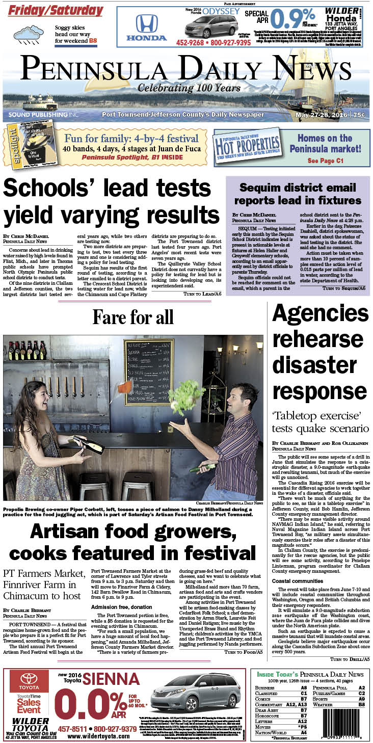 Today's front page tailored for the PDN's readers in Jefferson County. There's more inside that isn't online! ()