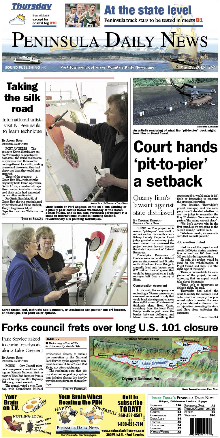 Today's front page tailored for the PDN's Jefferson County readers. There's more inside that isn't online! ()