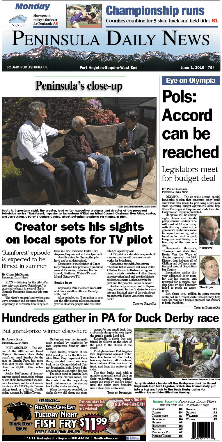 Today's front page tailored for the PDN's Clallam County readers. There's more inside that isn't online! ()