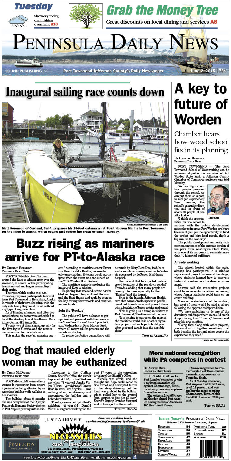 Today's front page tailored for the PDN's Jefferson County readers. There's more inside that isn't online! ()