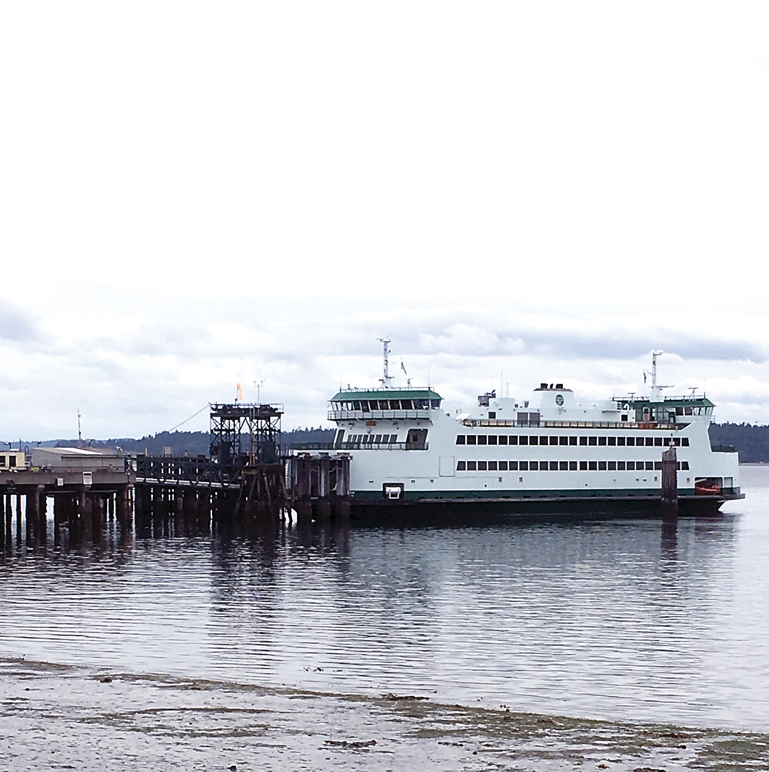 The MV Salish was out of service Thursday morning for repairs. (Charlie Bermant/Peninsula Daily News)