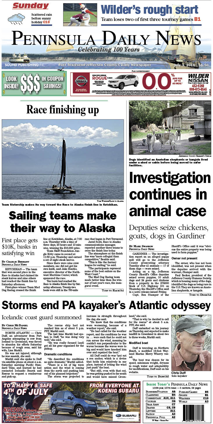 Today's front page tailored for the PDN's readers in Jefferson County. There's more inside that isn't online! ()