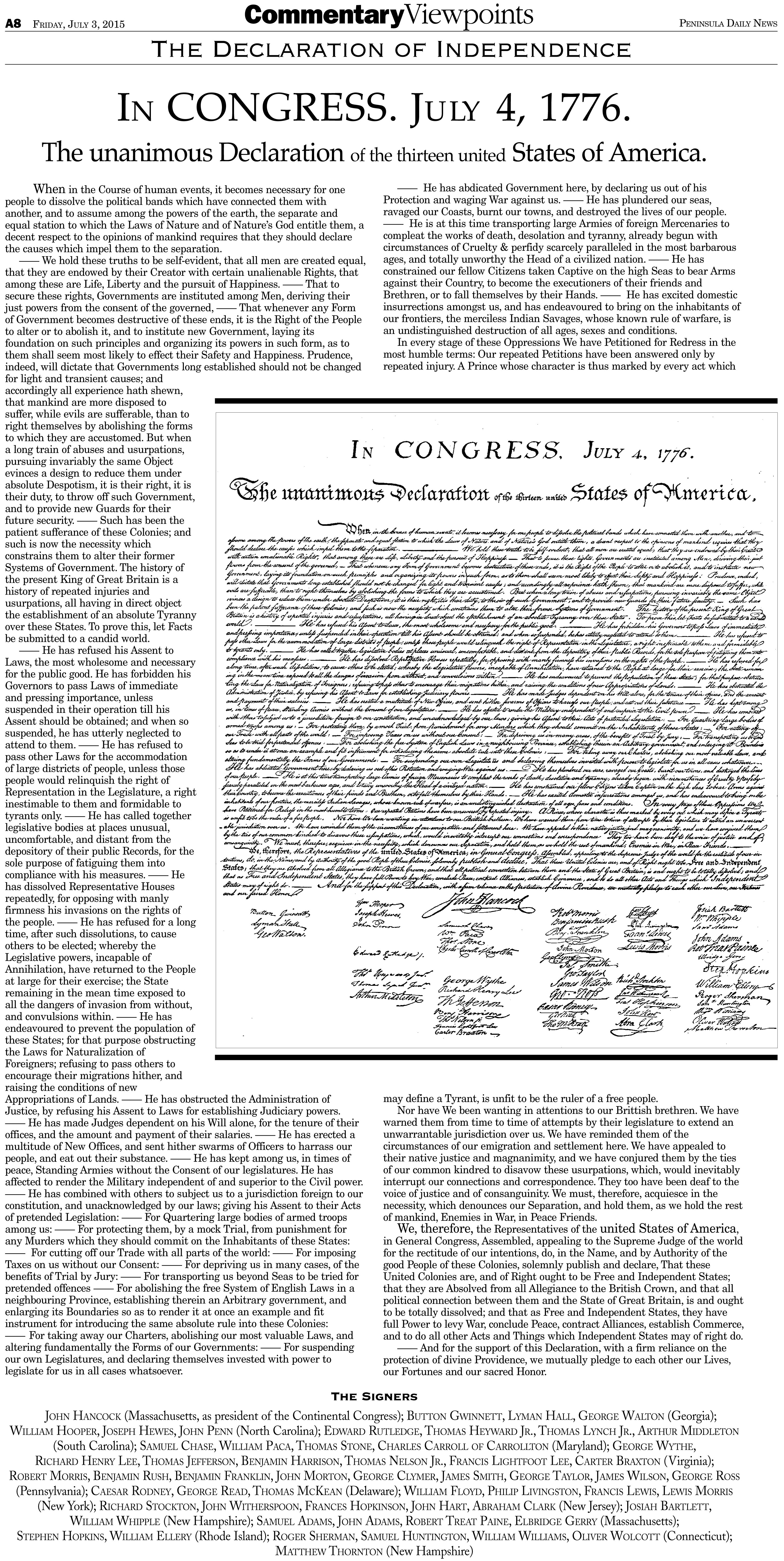 In today's (Friday-Saturday's) Peninsula Daily News. (Click on page to enlarge)