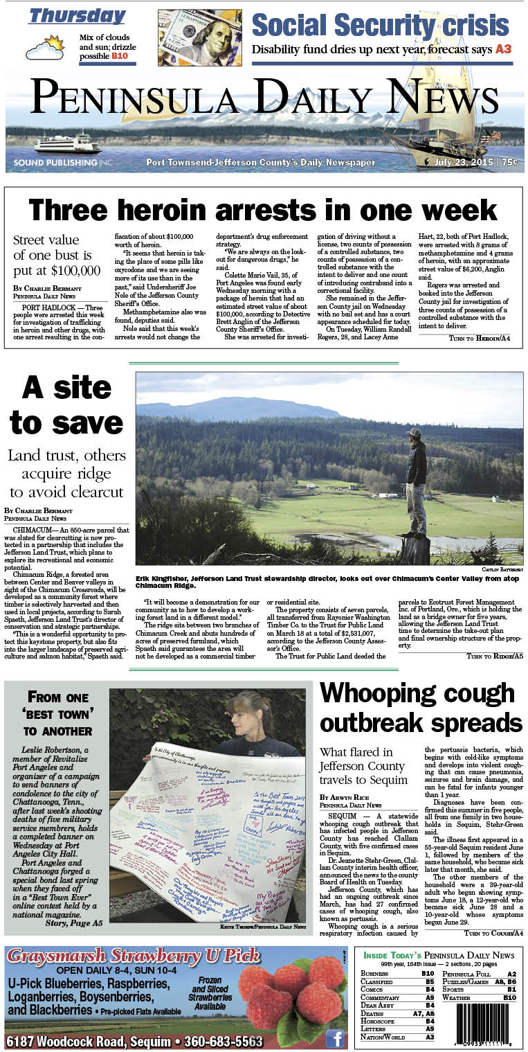 Today's front page tailored for the PDN's readers in Jefferson County. There's more inside that isn't online!