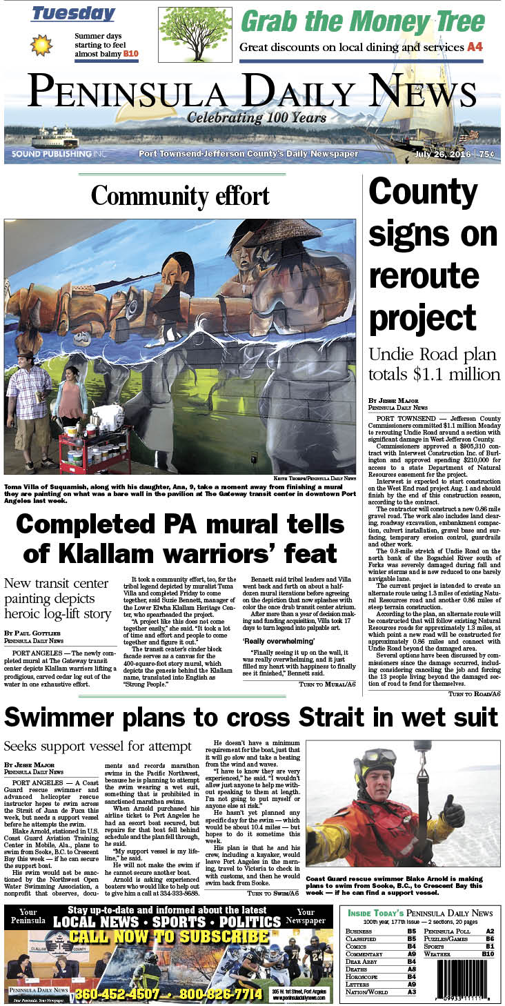 Today's front page tailored for the PDN's readers in Jefferson County. There's more inside that isn't online! ()