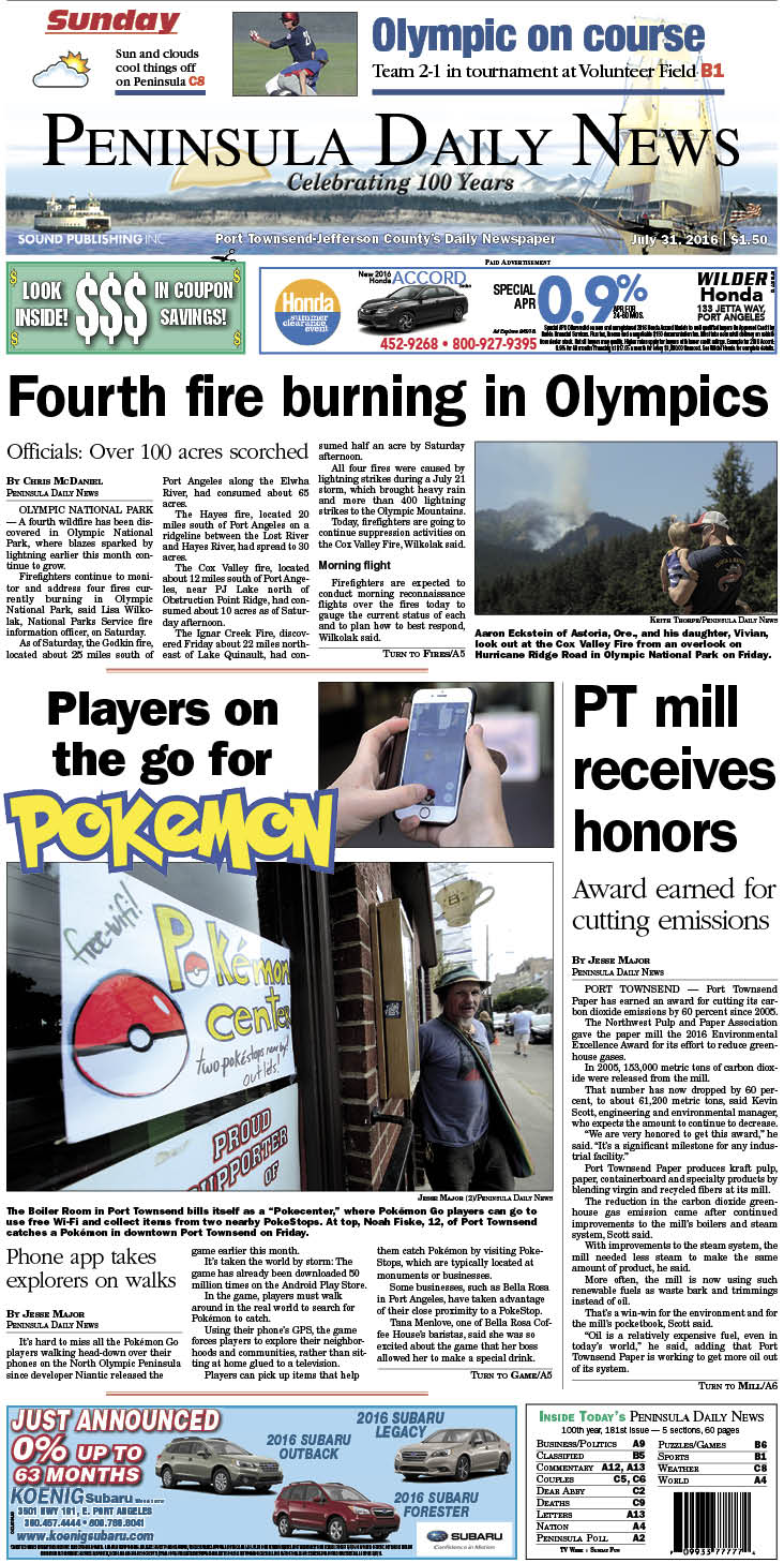 Today's front page tailored for the PDN's readers in Jefferson County. There's more inside that isn't online! ()