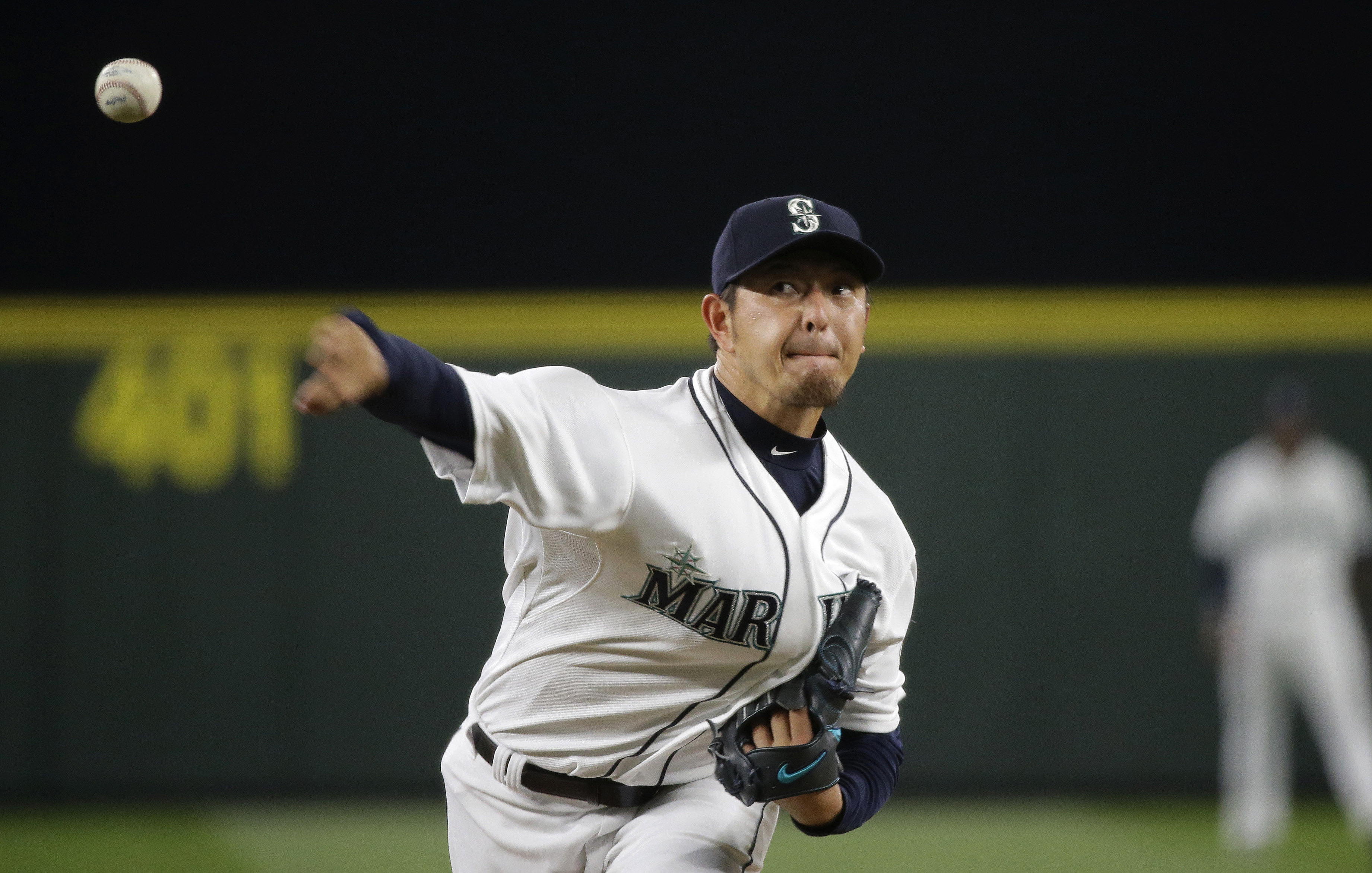 Seattle Mariners starting pitcher Hisashi Iwakuma threw the fifth no-hitter in franchise history Wednesday. Ted S. Warren/The Associated Press