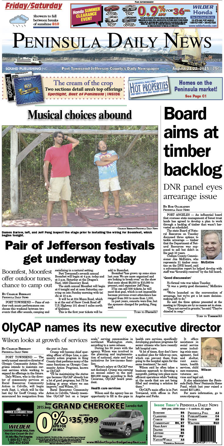 Today's front page tailored for the PDN's readers in Jefferson County. There's more inside that isn't online!