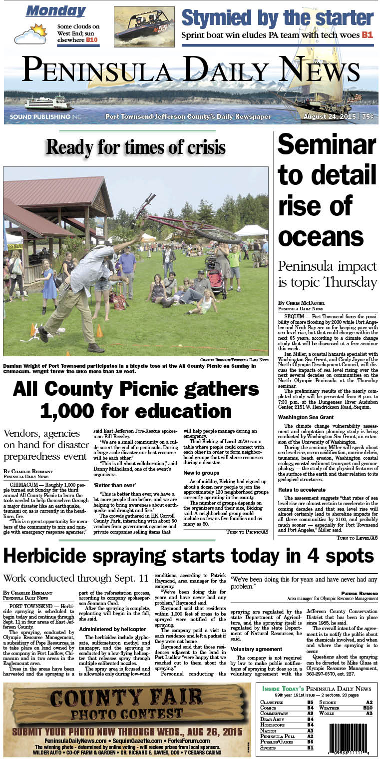 Today's front page tailored for the PDN's readers in Jefferson County. There's more inside that isn't online!