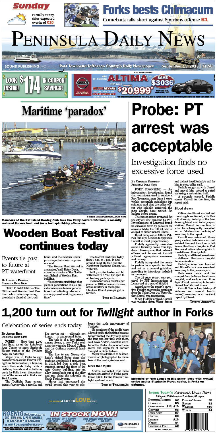 Today's front page tailored for the PDN's readers in Jefferson County. There's more inside that isn't online!