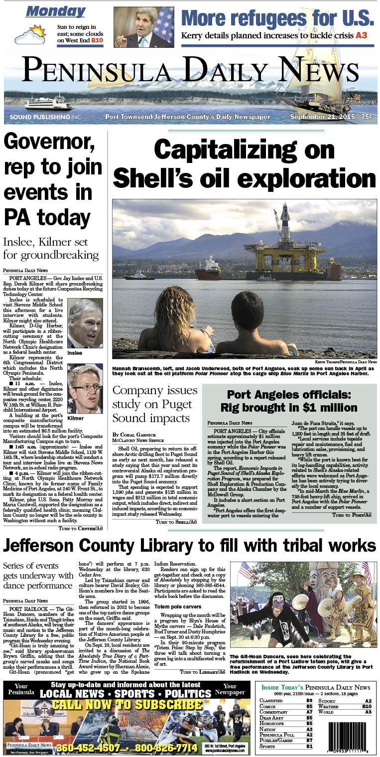 Today's front page tailored for the PDN's readers in Jefferson County. There's more inside that isn't online!