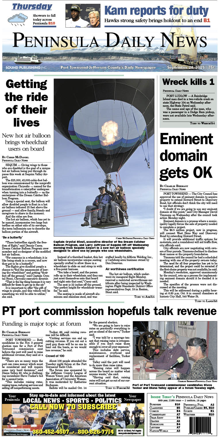 Today's front page tailored for the PDN's readers in Jefferson County. There's more inside that isn't online!