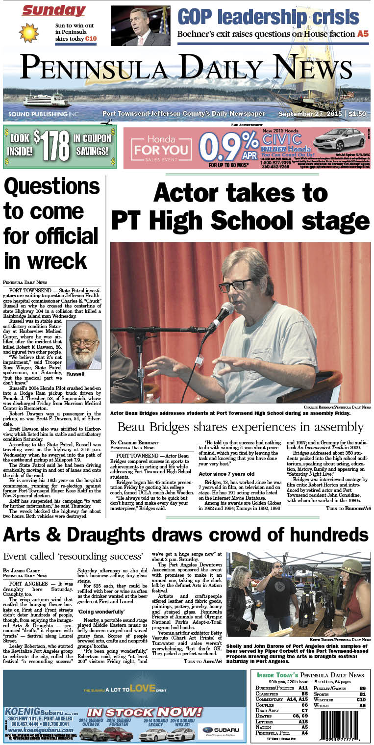 Today's front page tailored for the PDN's readers in Jefferson County. There's more inside that isn't online!