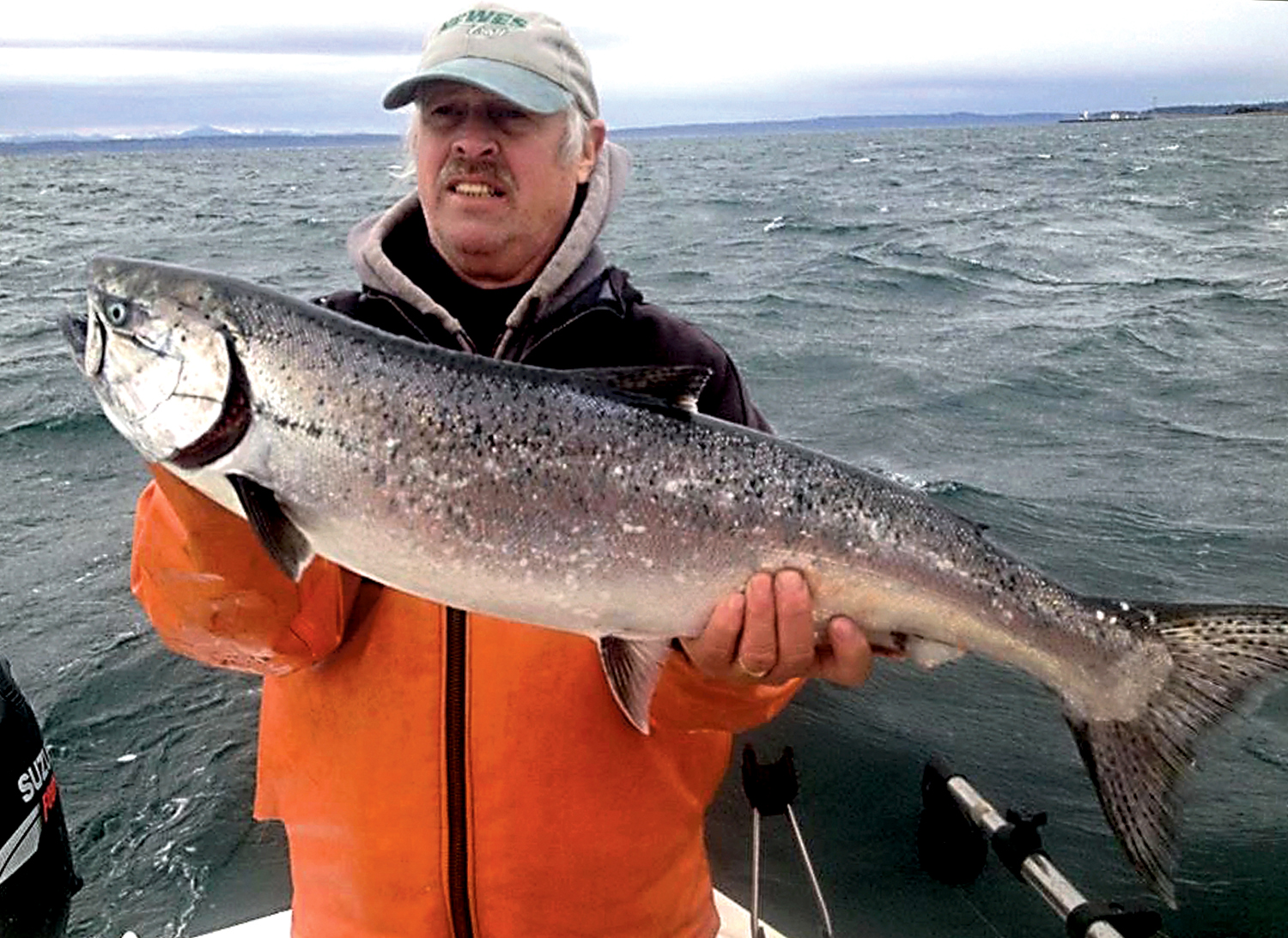 Wayne Chisholm caught a 16-pound blackmouth off Midchannel Bank on the opening day of the Marine Area 9 salmon season last week. (Brenda Chisholm)