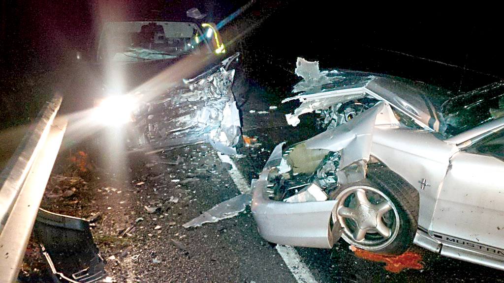 Six people were injured in a two-car head-on collision on state Highway 112 Tuesday afternoon