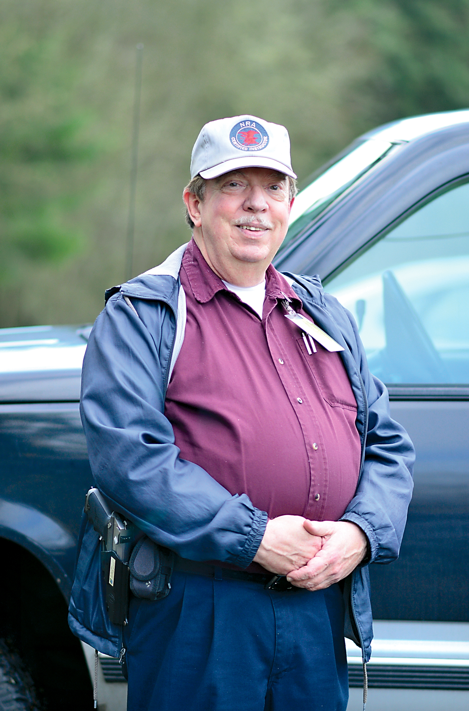 National Rifle Association instructor John Ebner teaches firearms safety courses to students from Port Townsend to Forks.  —Photo by Diane Urbani de la Paz/Peninsula Daily News ()