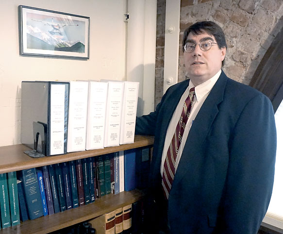 Jefferson County Prosecuting Attorney Michael Haas has several binders full of Pierce trial data