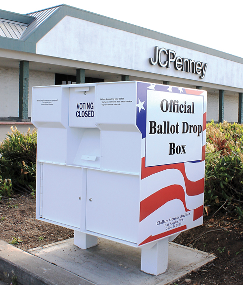 Clallam County Elections recently installed a larger ballot drop box in Sequim. — Reneé Mizar/Clallam County Auditor’s Office ()