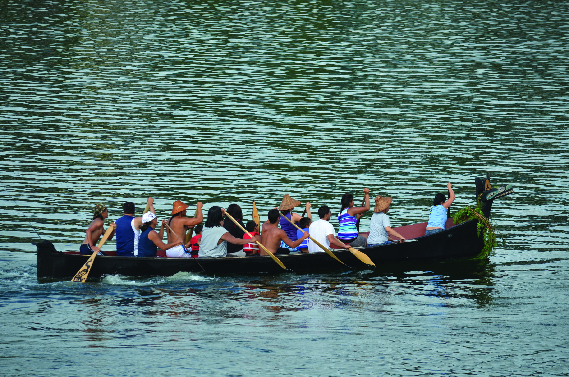 In one of Meredith Parker's photographs on display at the Peninsula College Longhouse