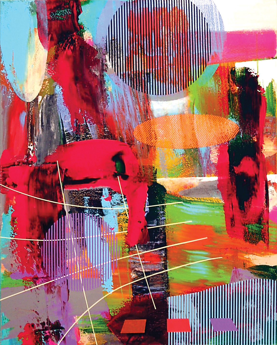 “End Zone” — the acrylic painting seen here by James March of Cleveland — was chosen as Best in Show Olympic Peninsula Art Association's 40th annual Juried Art Show. The painting