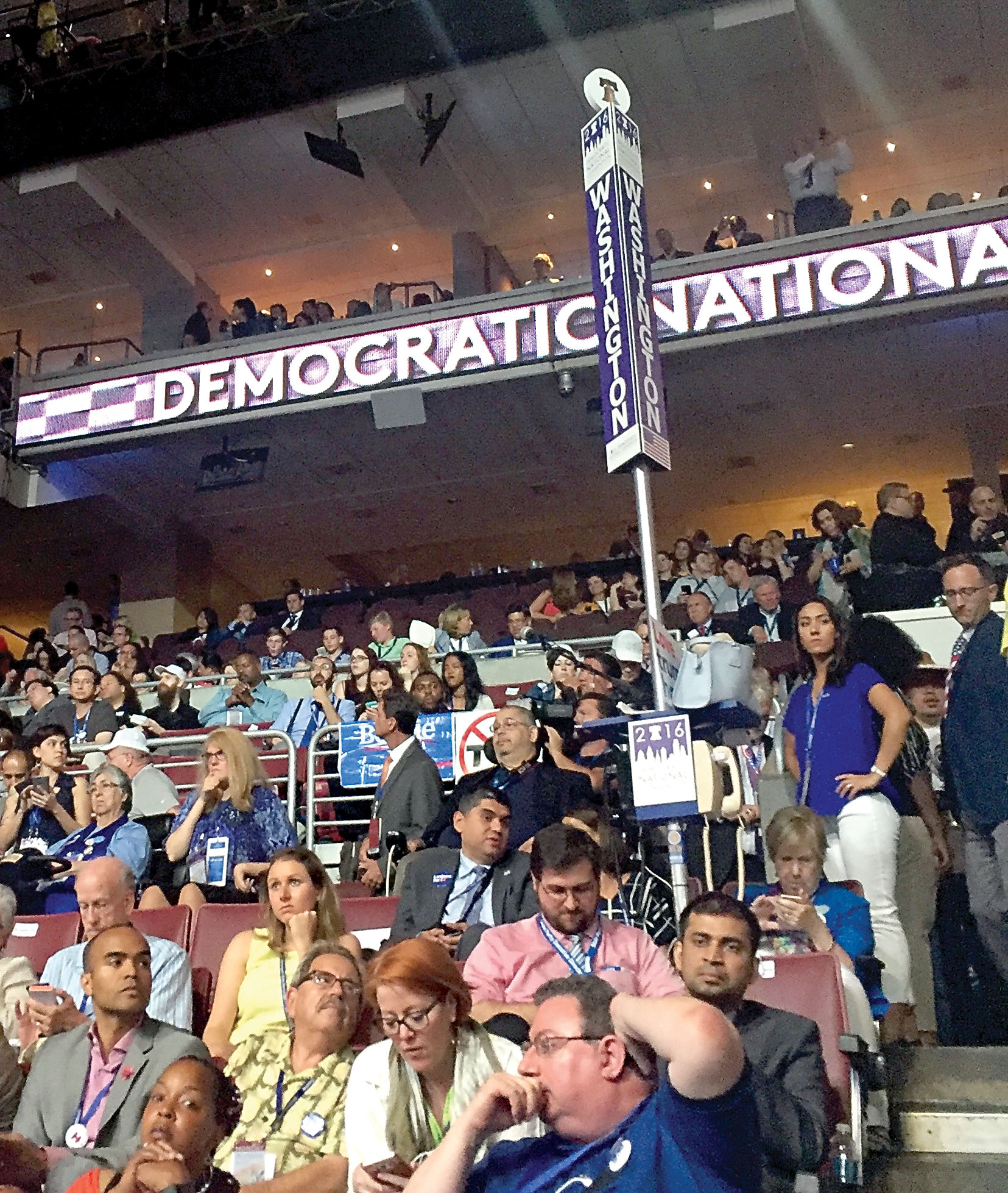 Delegates from Washington sit together at the Democratic National Convention in Philadelphia. (Terry Housholder/KPC Media)