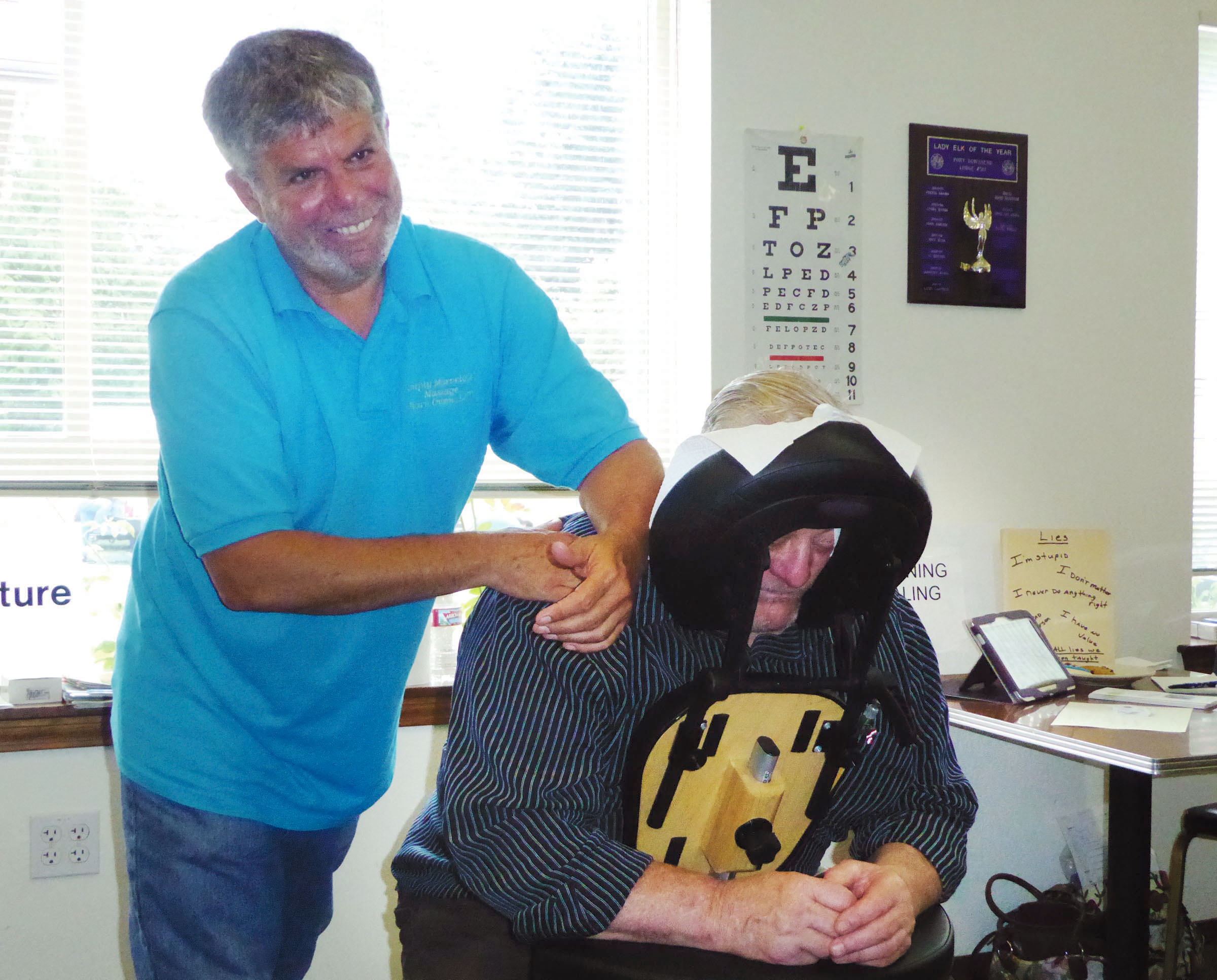 Massage therapist Marvin Owen