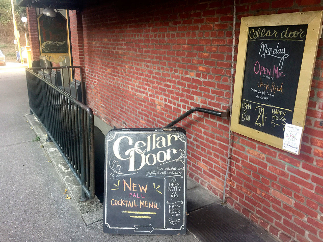 Cellar Door deals with regular flooding, some of which was due to a storm drain in a city-owned parking lot that failed in October and flooded the basement bar and a number of Undertown businesses. (Cydney McFarland/Peninsula Daily News)