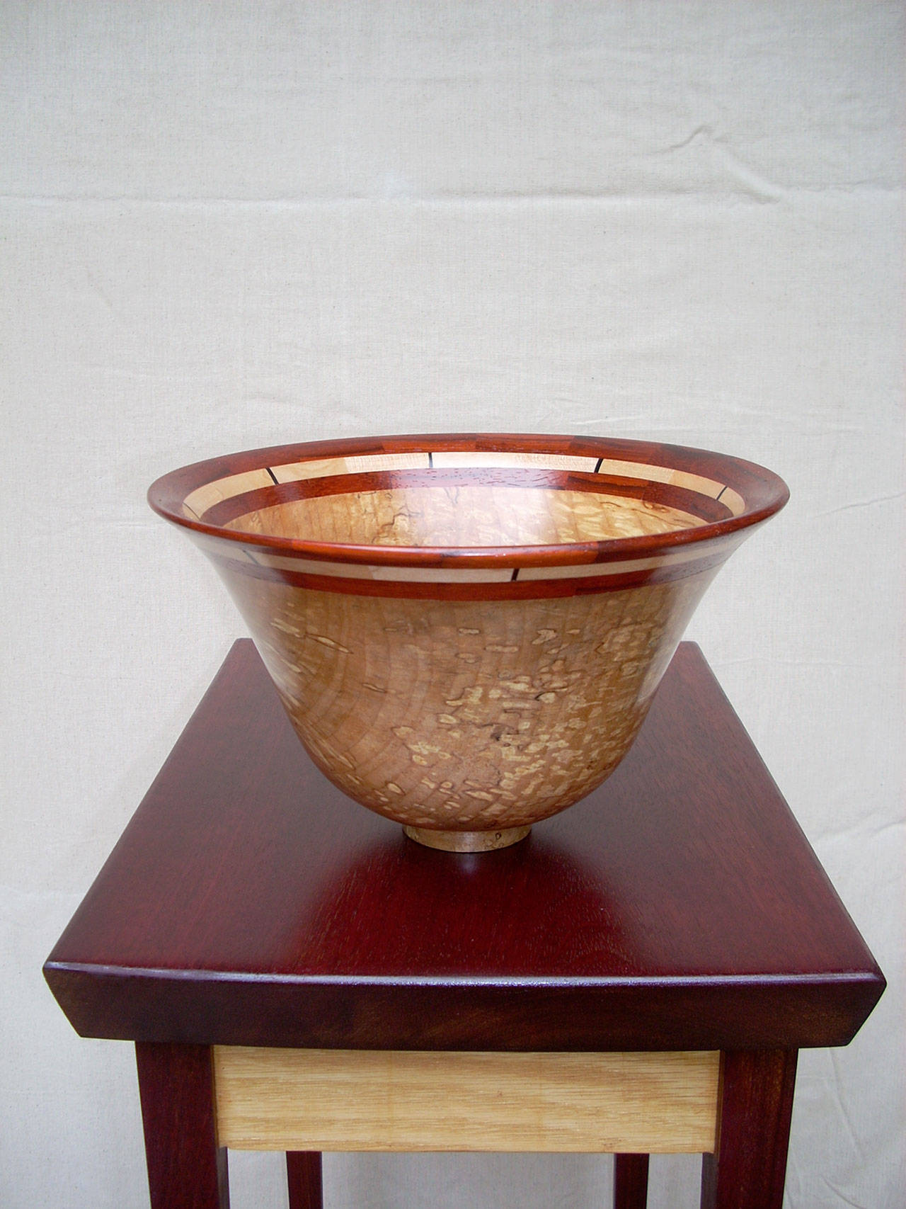 Ben Tyler’s “Figured Bowl” will be among the pieces exhibited at the Port Townsend Woodworkers Show this Saturday and Sunday at the American Legion Hall, 209 Monroe St.
