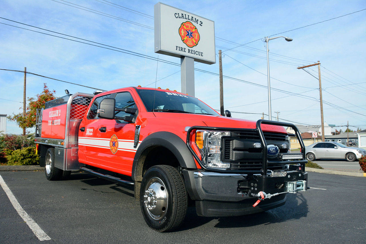Clallam County Fire District 2’s new 2017 Ford F-550 chasiss brush engine.
