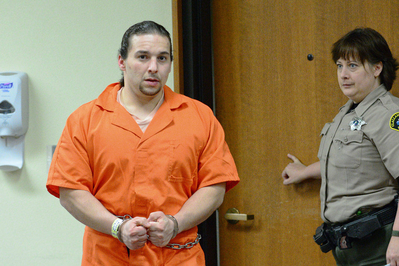 Gerald Walkup appears in Clallam County Superior Court on Thursday. (Jesse Major/Peninsula Daily News)