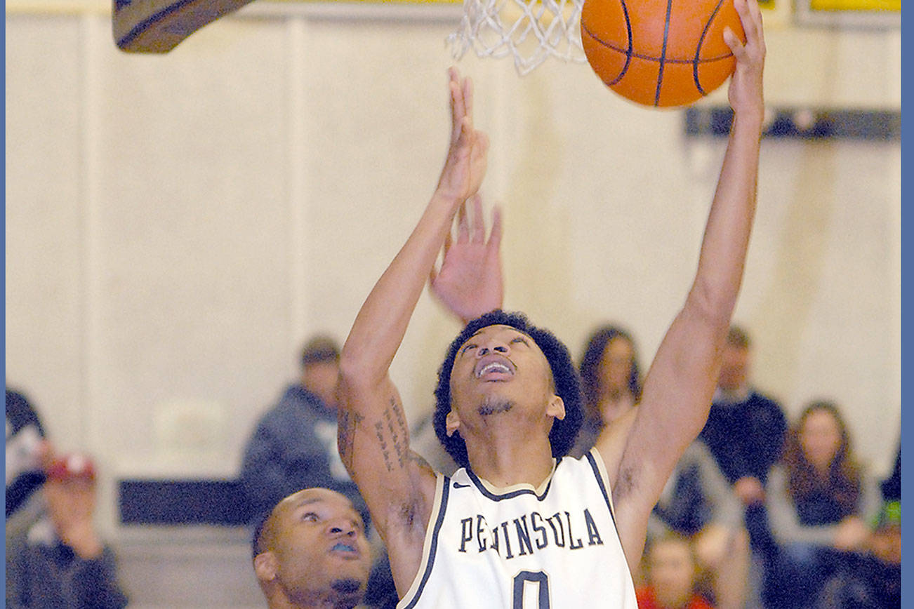 PENINSULA COLLEGE HOOPS: PC men win season-opener behind Forks’ Adams