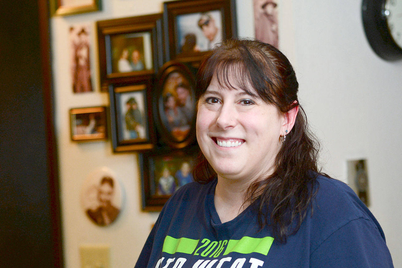 Michelle Fox of Port Angeles has found happiness since attempting suicide nearly five years ago. (Jesse Major/Peninsula Daily News)