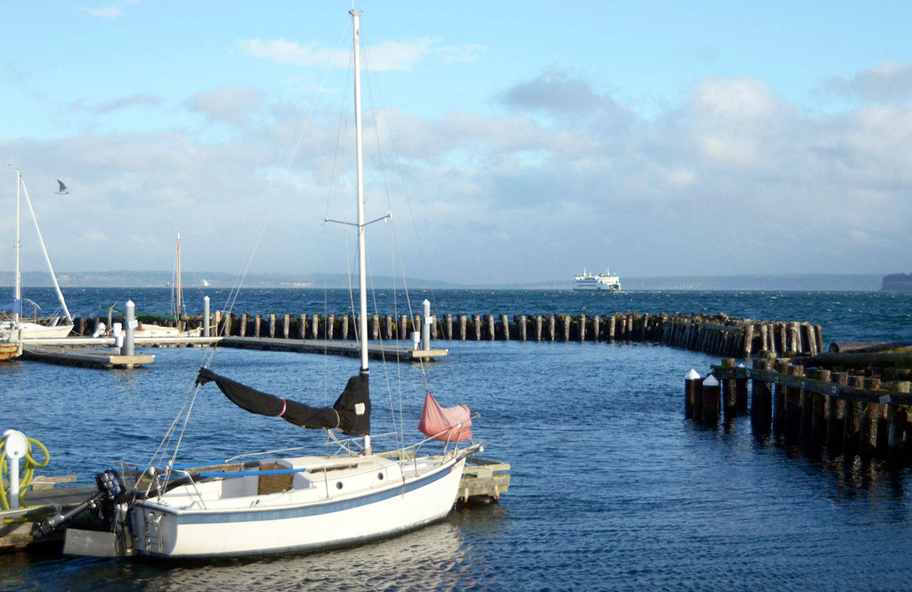 Port of Port Townsend commissioners approved the 2018 budget for the port, which includes a plan to replace the south jetty at Point Hudson. (Cydney McFarland/Peninsula Daily News)
