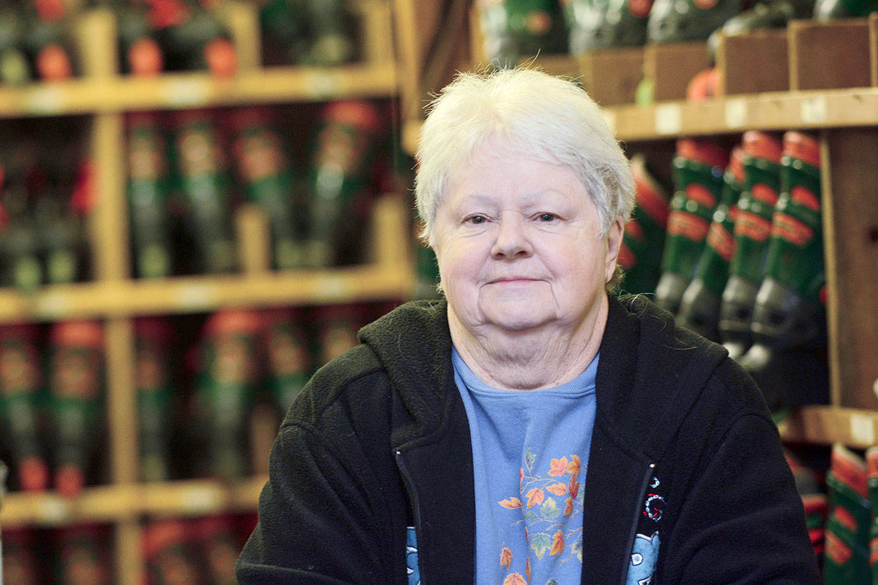Sandy Locke is preparing to have one last skate session at Olympic Skate Center on Friday before the building sells. (Jesse Major/Peninsula Daily News)