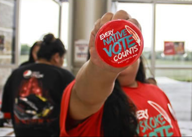 Worker at the National Congress of American Indians. NCAI