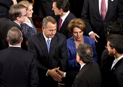 House Speaker John Boehner of Ohio enters the House of Representatives chamber on Capitol Hill in Washington