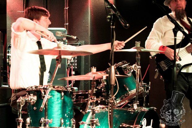 Richard "Grey" Liston behind the drums in the Portland