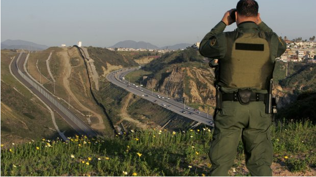 High angle view of the "Goat Canyon" area on the U.S.-Mexico border between San-Diego and Tijuana. The Associated Press